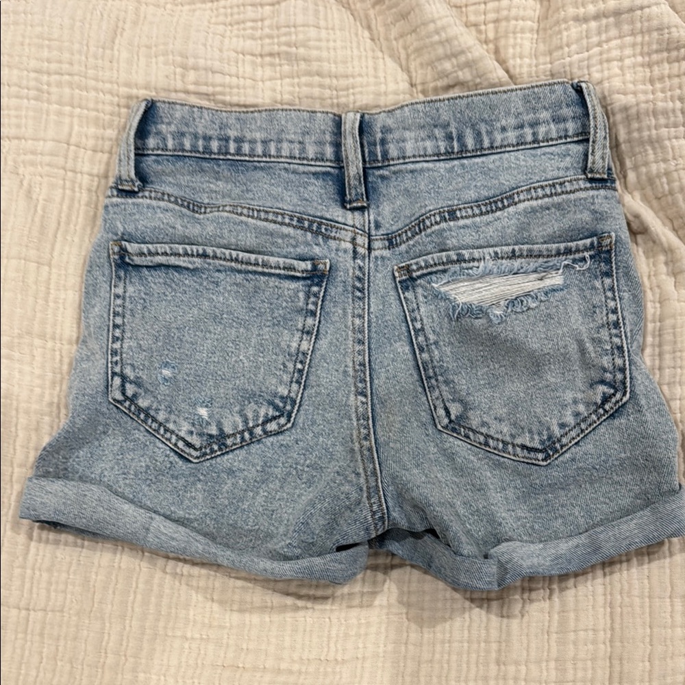 Denim Distressed Women's Shorts - Picture 2 of 2